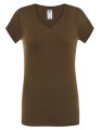 Dames T-shirt V hals JHK Sicilia Khaki